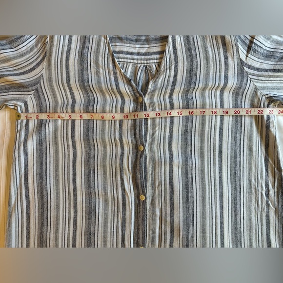 Gap Striped Gray Midi Shirt Dress - Picture 10 of 15